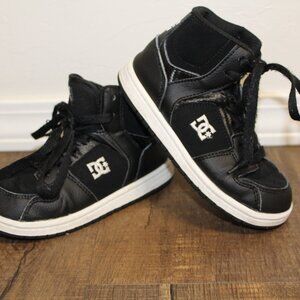 Black & White Hightop DC Toddler shoes size 10